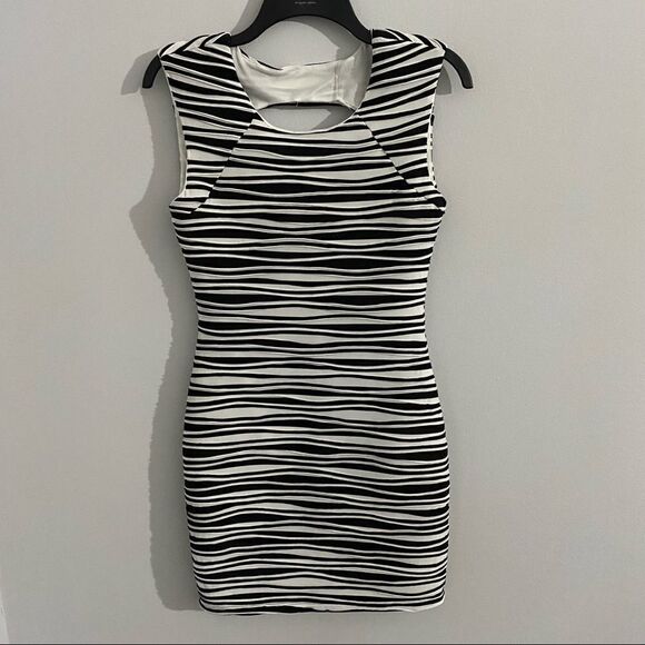 Suzy Shier Women’s Zebra Print Cinched Bodycon Fitted Dress - Picture 1 of 7